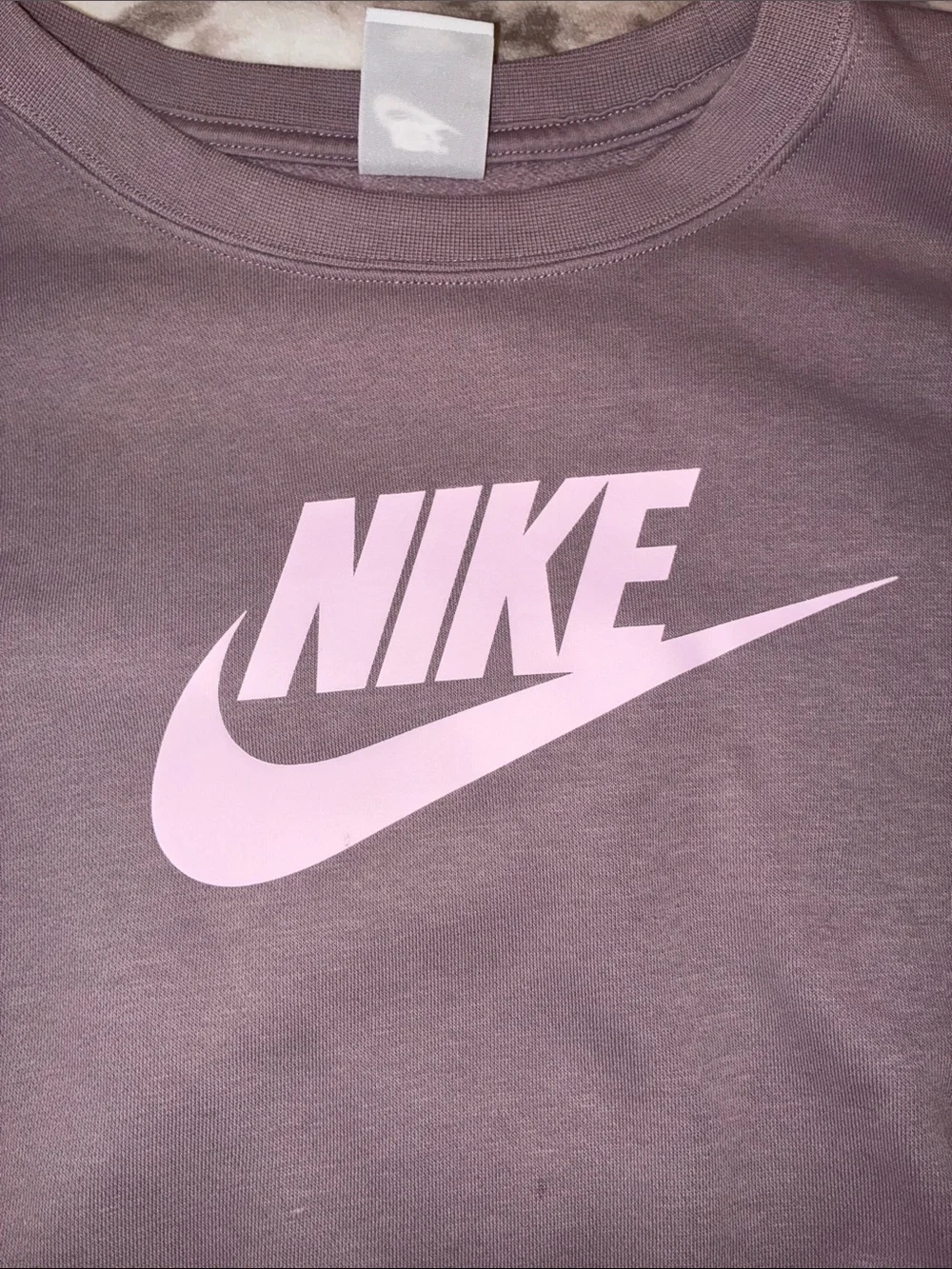 Nike Mauve Crewneck Sweatshirt with Light Pink Logo